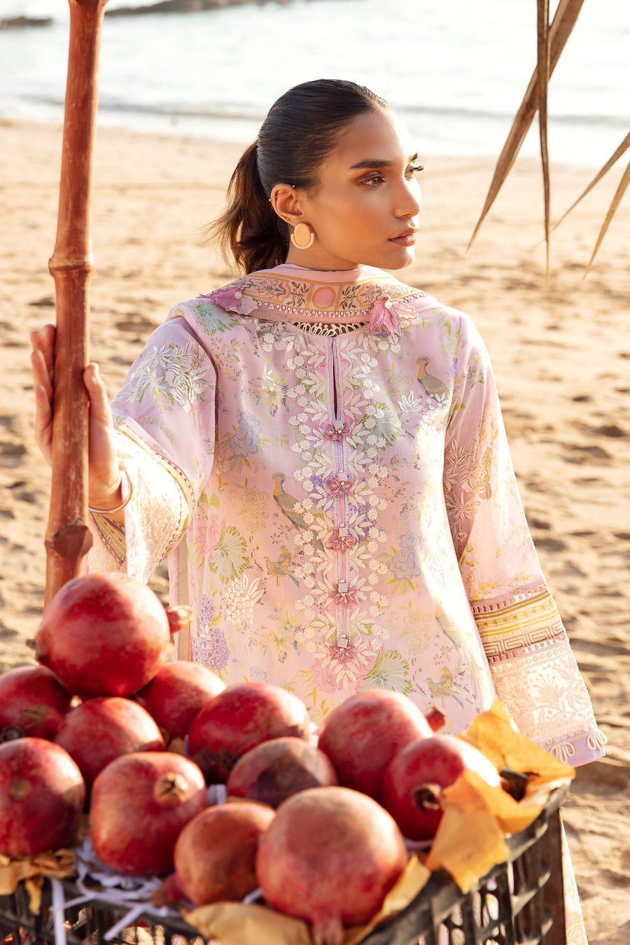 ZAHA by Khadijah Shah EMbroidered Lawn Unstitched 3Pc Suit ZL23-06 A