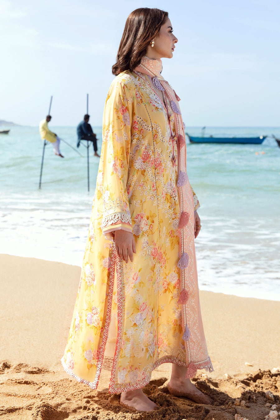 ZAHA by Khadijah Shah EMbroidered Lawn Unstitched 3Pc Suit ZL23-09 A