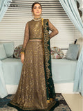 Mehakmah by Zarif Luxury Chiffon Unstitched 3Pc Suit ZM-02 HENNA