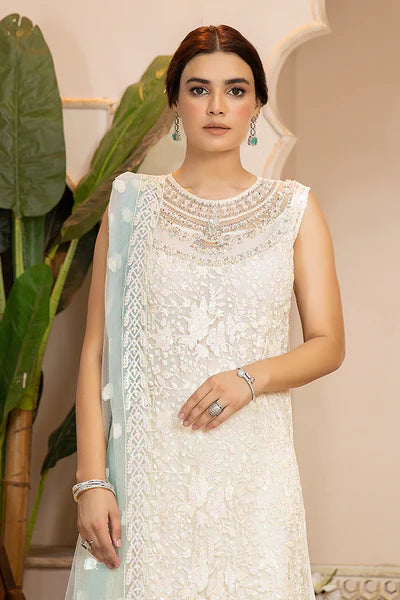 Zainab Manan La Monada Unstitched Luxury Formals Suit ZM-11 Mint Magic