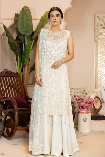 Zainab Manan La Monada Unstitched Luxury Formals Suit ZM-11 Mint Magic