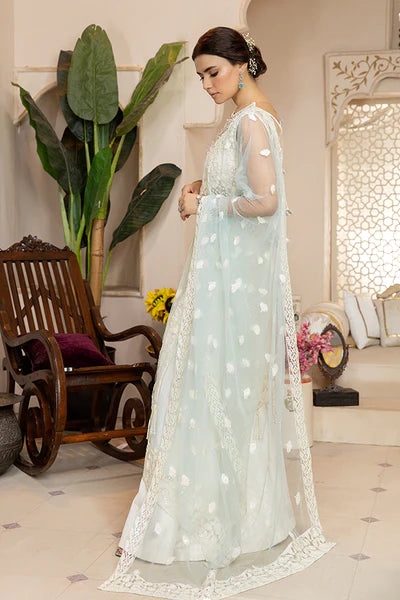 Zainab Manan La Monada Unstitched Luxury Formals Suit ZM-11 Mint Magic