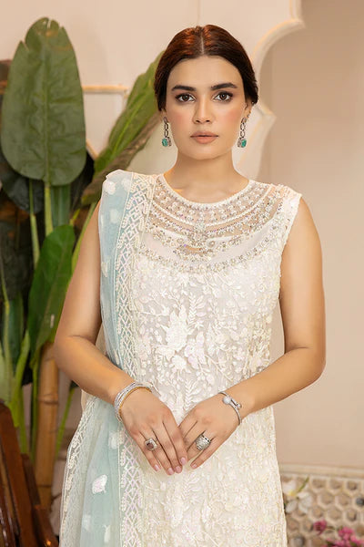 Zainab Manan La Monada Unstitched Luxury Formals Suit ZM-11 Mint Magic