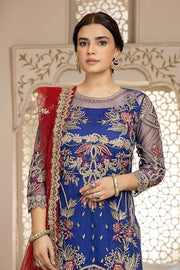 Zainab Manan La Monada Unstitched Luxury Formals Suit ZM-14 Blue Royale
