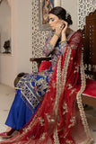 Zainab Manan La Monada Unstitched Luxury Formals Suit ZM-14 Blue Royale