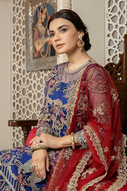 Zainab Manan La Monada Unstitched Luxury Formals Suit ZM-14 Blue Royale