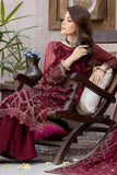 Zahra by Zainab Manan Unstitched Chiffon 3Pc Suit ZM-21 Dutchess Red