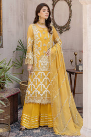 Zahra by Zainab Manan Unstitched Chiffon 3Pc Suit ZM-23 Royal Tiffany