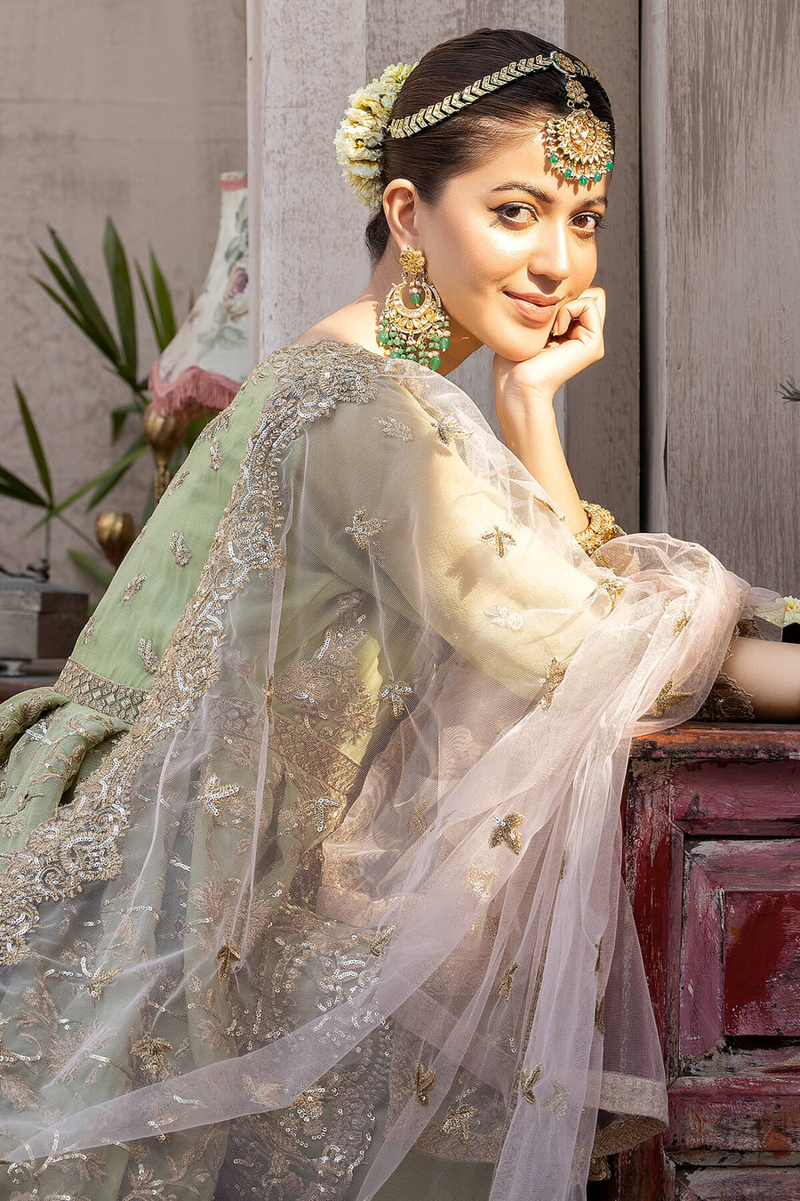Zahra by Zainab Manan Unstitched Chiffon 3Pc Suit ZM-25 Grandeur Jade