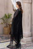 Zahra by Zainab Manan Unstitched Chiffon 3Pc Suit ZM-28 Black Onyx