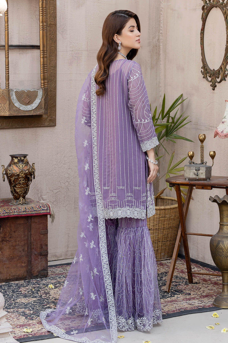 Zahra by Zainab Manan Unstitched Chiffon 3Pc Suit ZM-30 Carolina Florence