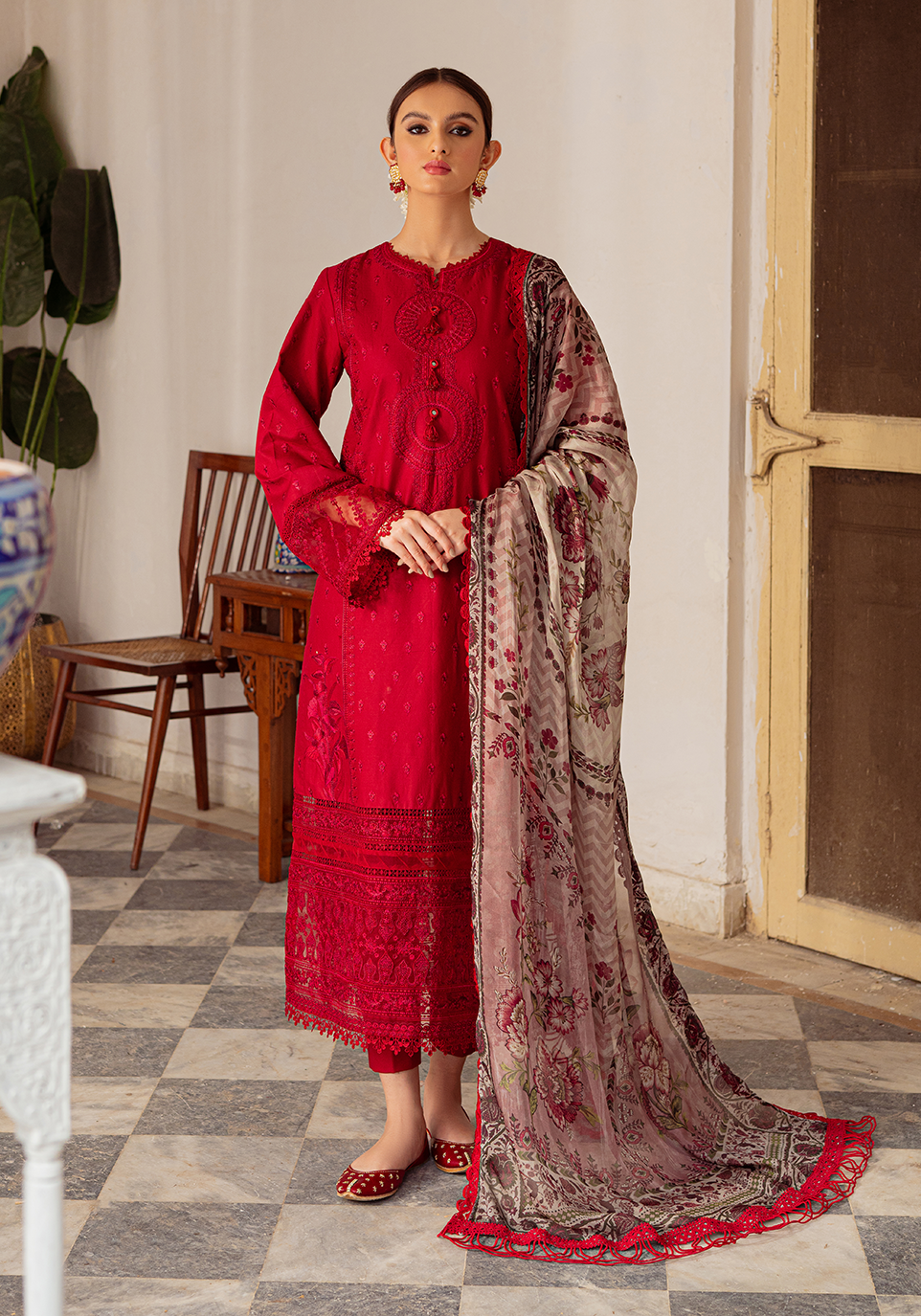 Zarqash Tresor Luxe Lawn Unstitched Embroidered 3 Piece Suit ZQ 10A