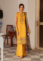 Zarqash Tresor Luxe Lawn Unstitched Embroidered 3 Piece Suit ZQ 10B