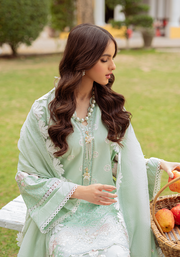 Zarqash Tresor Luxe Lawn Unstitched Embroidered 3 Piece Suit ZQ 12B