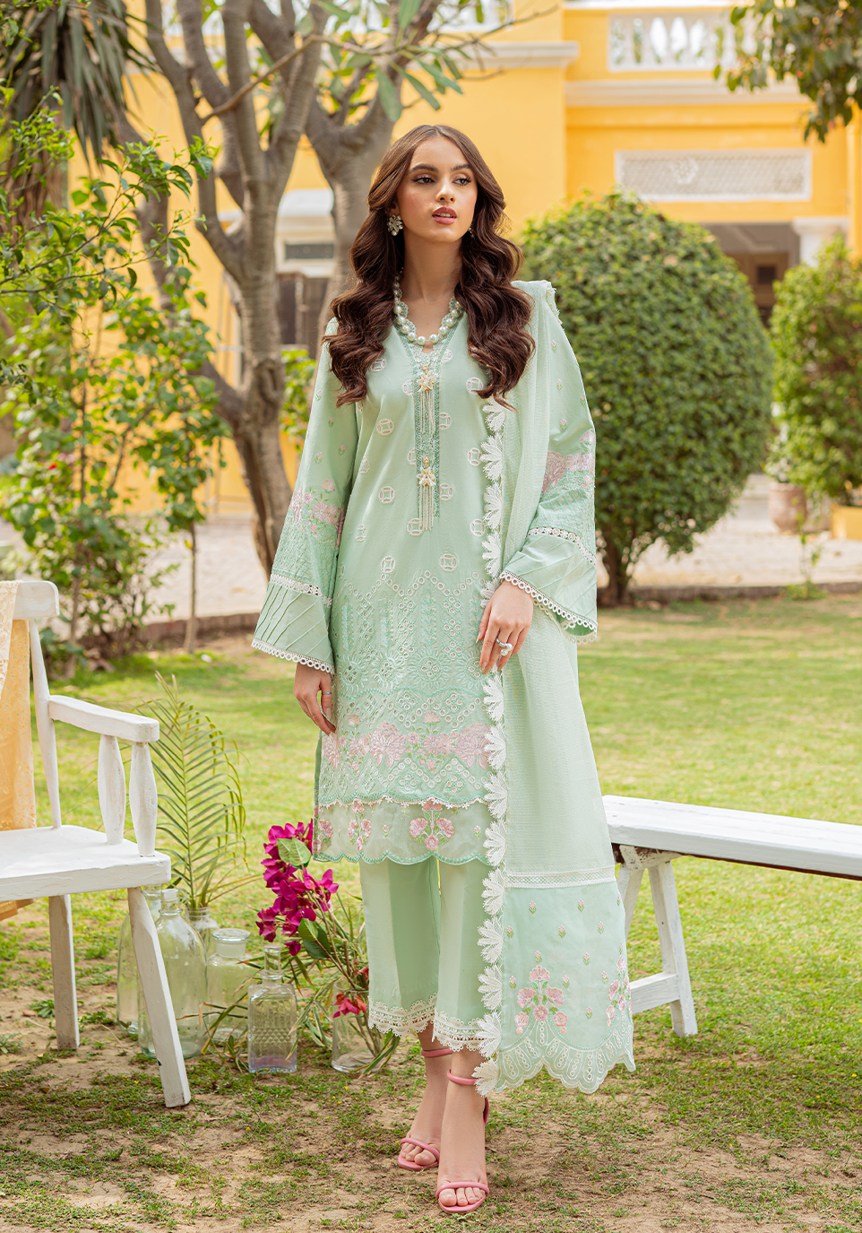 Zarqash Tresor Luxe Lawn Unstitched Embroidered 3 Piece Suit ZQ 12B
