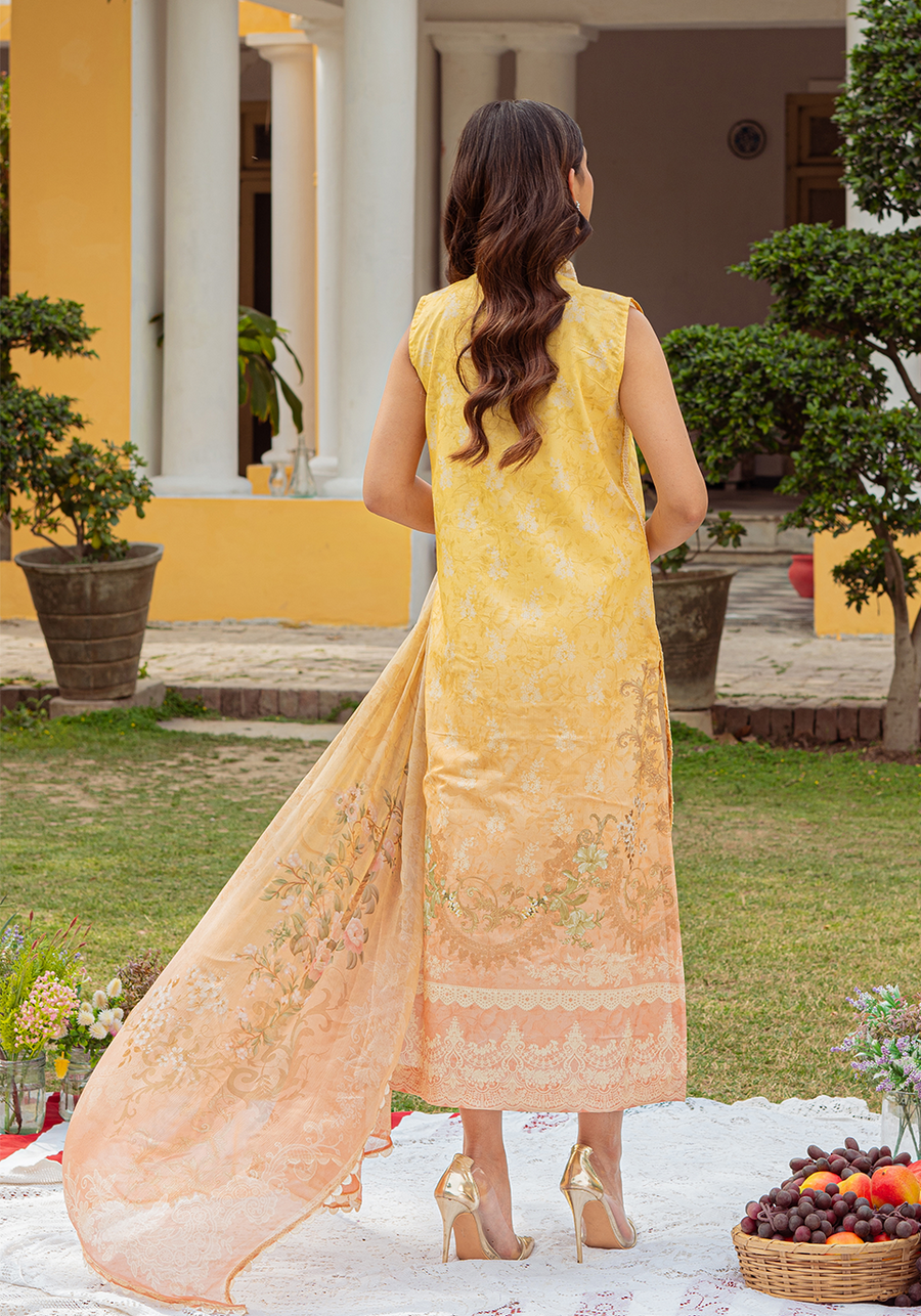 Zarqash Tresor Luxe Lawn Unstitched Embroidered 3 Piece Suit ZQ 1A
