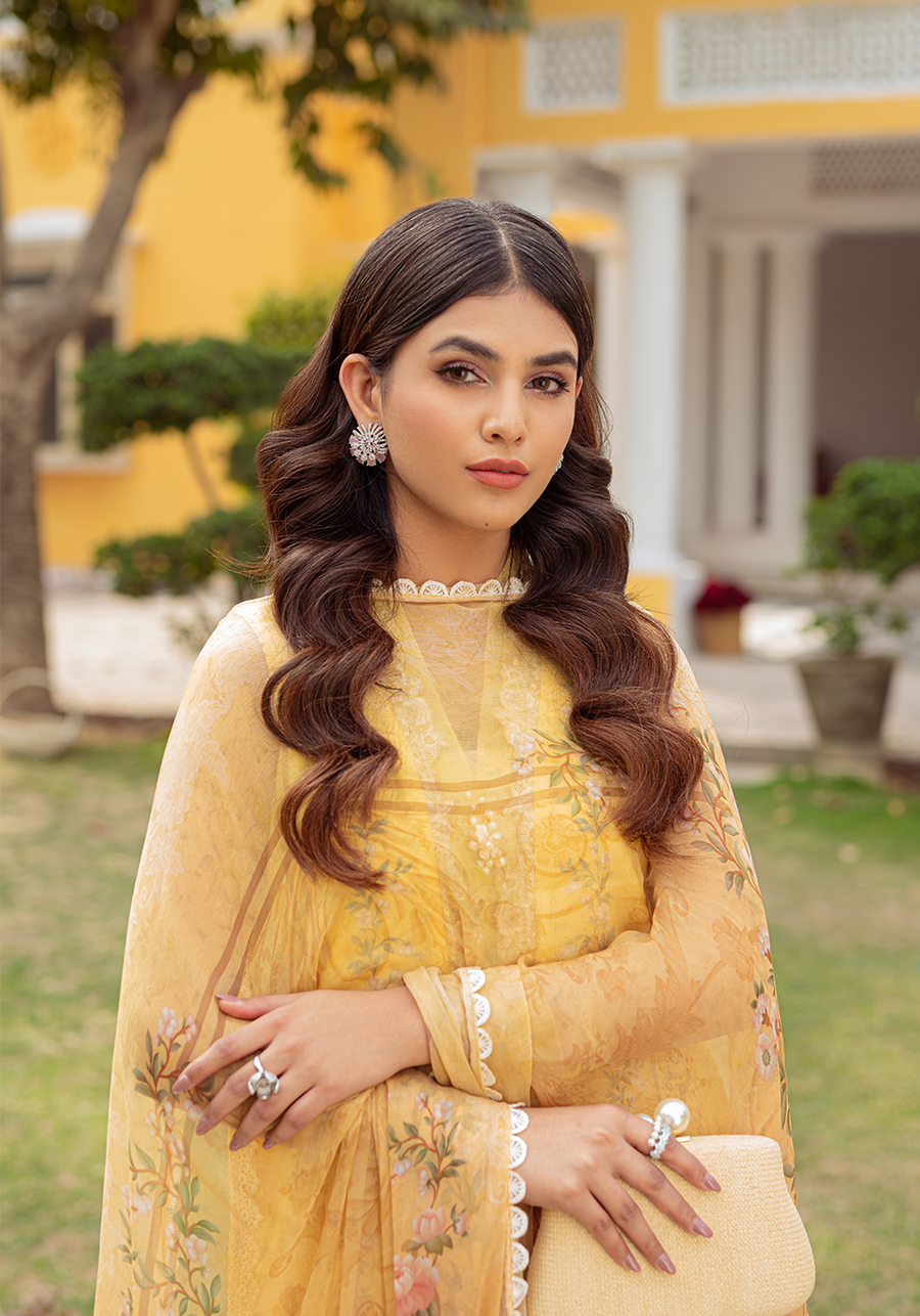 Zarqash Tresor Luxe Lawn Unstitched Embroidered 3 Piece Suit ZQ 1A
