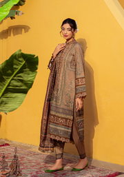 Zarqash Tresor Luxe Lawn Unstitched Embroidered 3 Piece Suit ZQ 3A