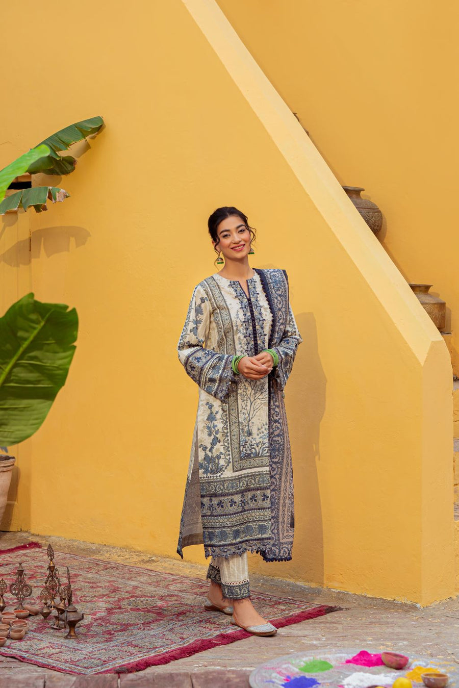 Zarqash Tresor Luxe Lawn Unstitched Embroidered 3 Piece Suit ZQ 3B