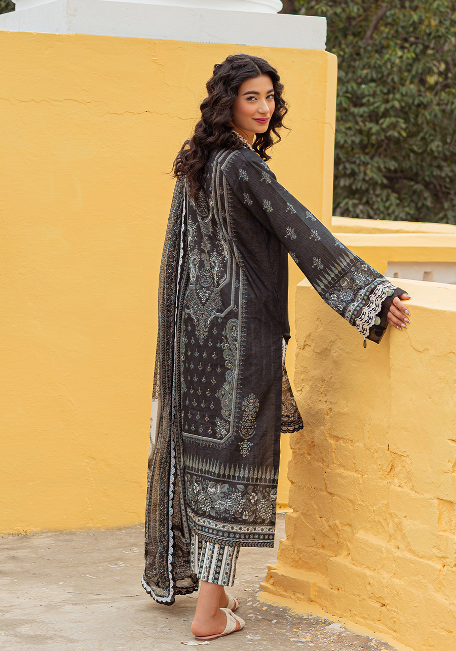 Zarqash Tresor Luxe Lawn Unstitched Embroidered 3 Piece Suit ZQ 4A