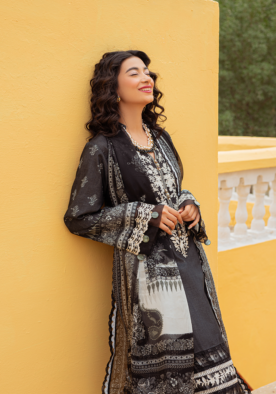 Zarqash Tresor Luxe Lawn Unstitched Embroidered 3 Piece Suit ZQ 4A