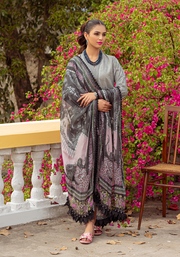 Zarqash Tresor Luxe Lawn Unstitched Embroidered 3 Piece Suit ZQ 4B