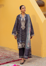 Zarqash Tresor Luxe Lawn Unstitched Embroidered 3 Piece Suit ZQ 5B