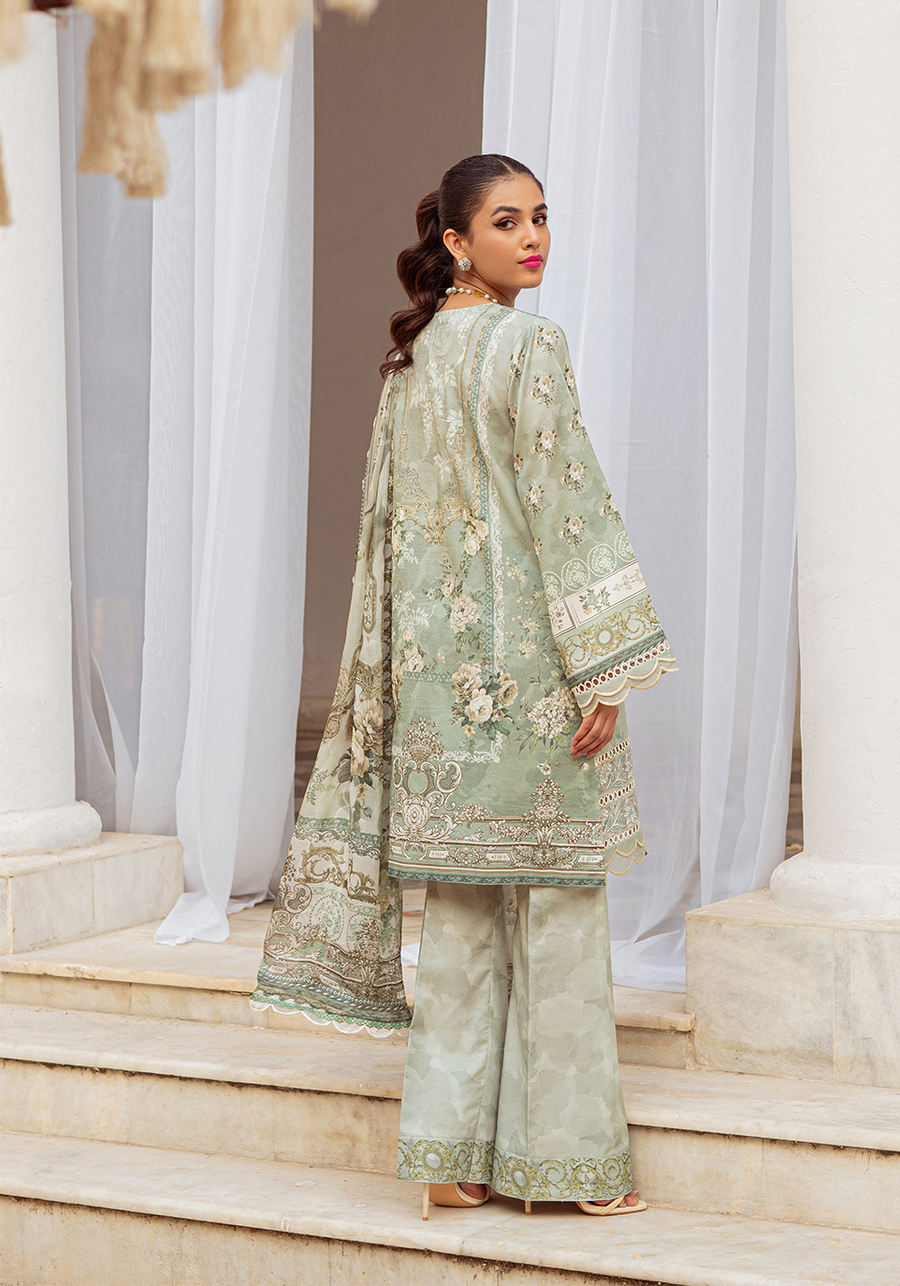 Zarqash Tresor Luxe Lawn Unstitched Embroidered 3 Piece Suit ZQ 6A