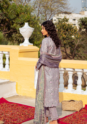 Zarqash Tresor Luxe Lawn Unstitched Embroidered 3 Piece Suit ZQ 7A