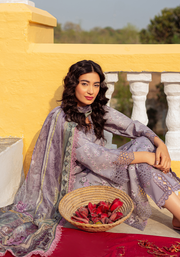 Zarqash Tresor Luxe Lawn Unstitched Embroidered 3 Piece Suit ZQ 7A