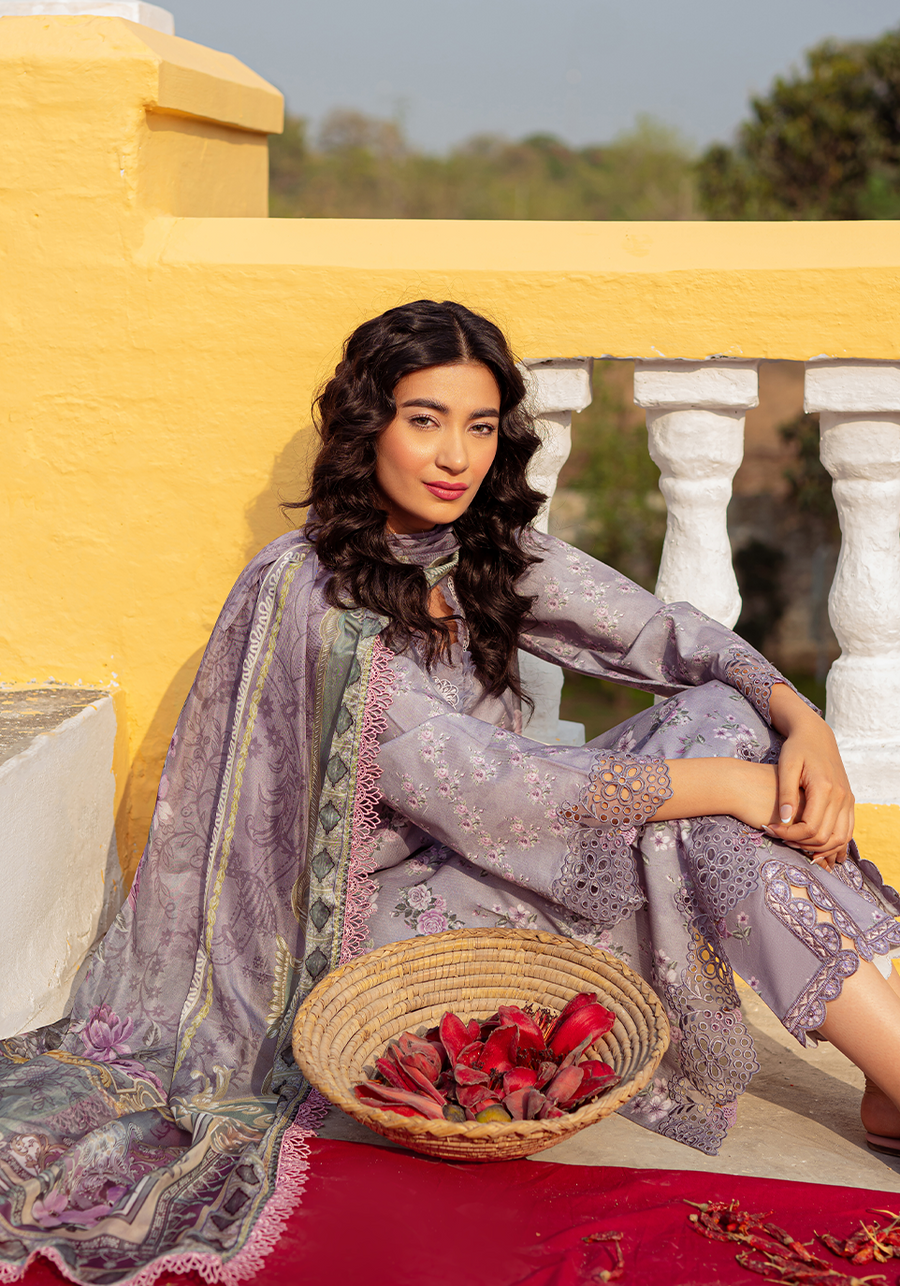 Zarqash Tresor Luxe Lawn Unstitched Embroidered 3 Piece Suit ZQ 7A