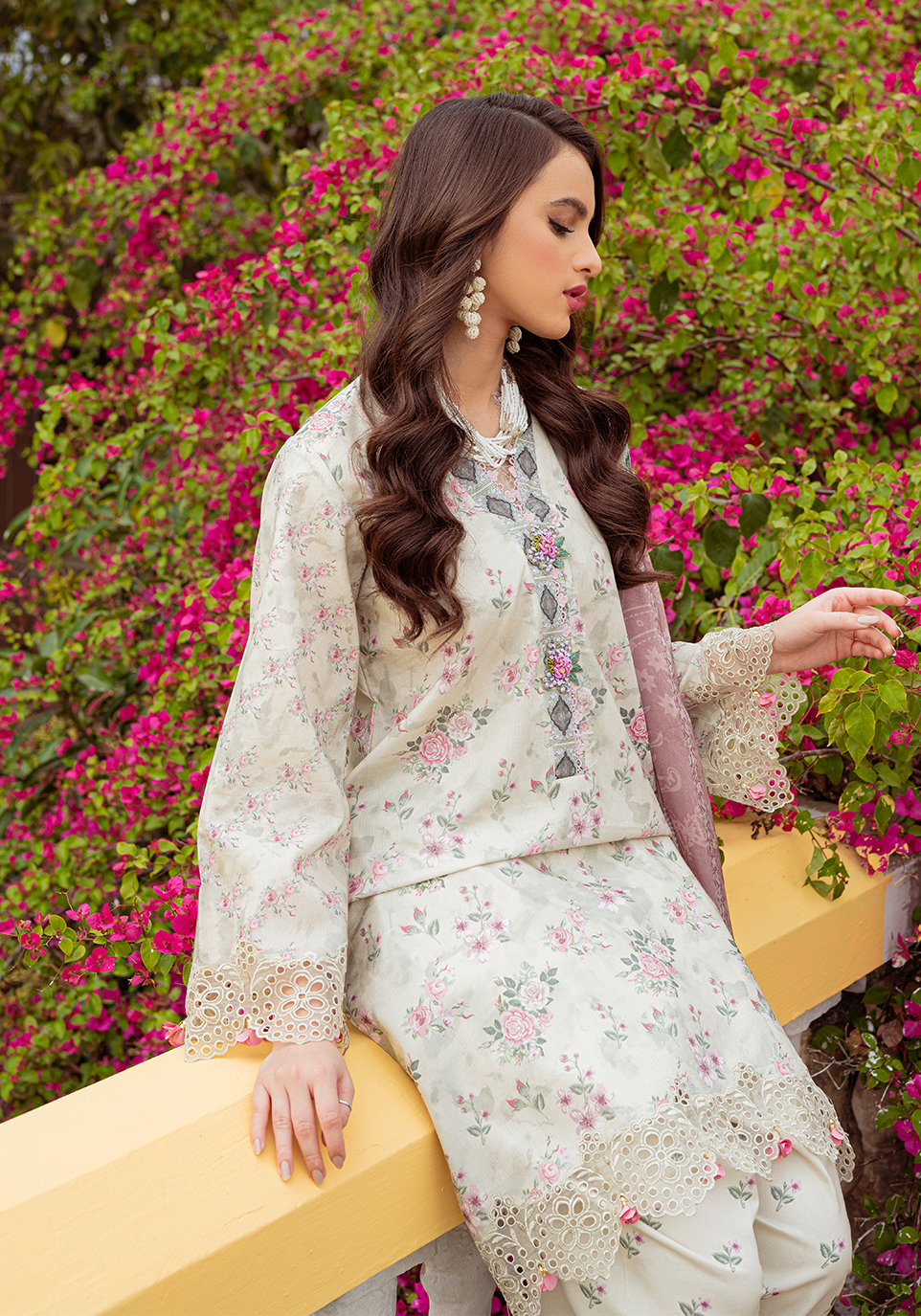 Zarqash Tresor Luxe Lawn Unstitched Embroidered 3 Piece Suit ZQ 7B