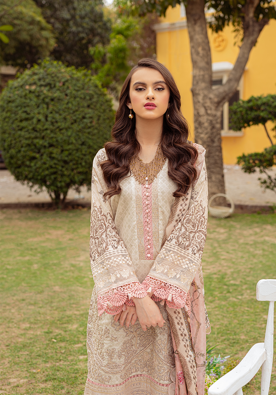 Zarqash Tresor Luxe Lawn Unstitched Embroidered 3 Piece Suit ZQ 8A
