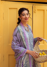 Zarqash Tresor Luxe Lawn Unstitched Embroidered 3 Piece Suit ZQ 8B