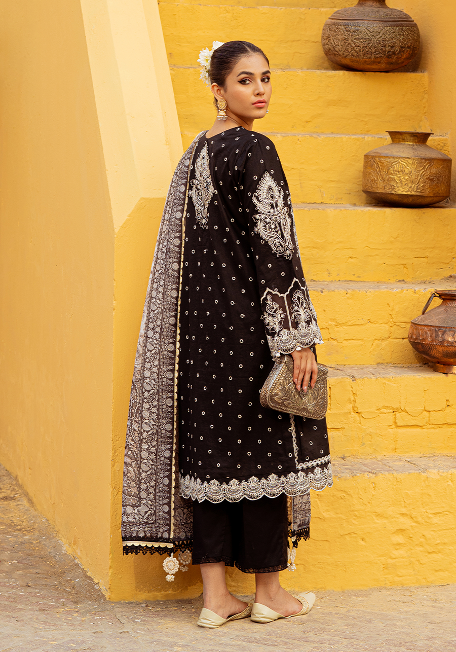 Zarqash Tresor Luxe Lawn Unstitched Embroidered 3 Piece Suit ZQ 9A