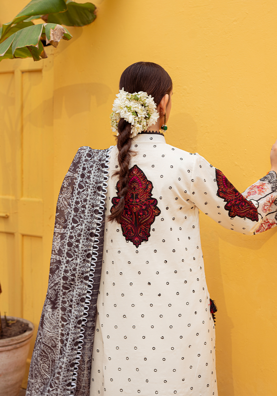 Zarqash Tresor Luxe Lawn Unstitched Embroidered 3 Piece Suit ZQ 9B