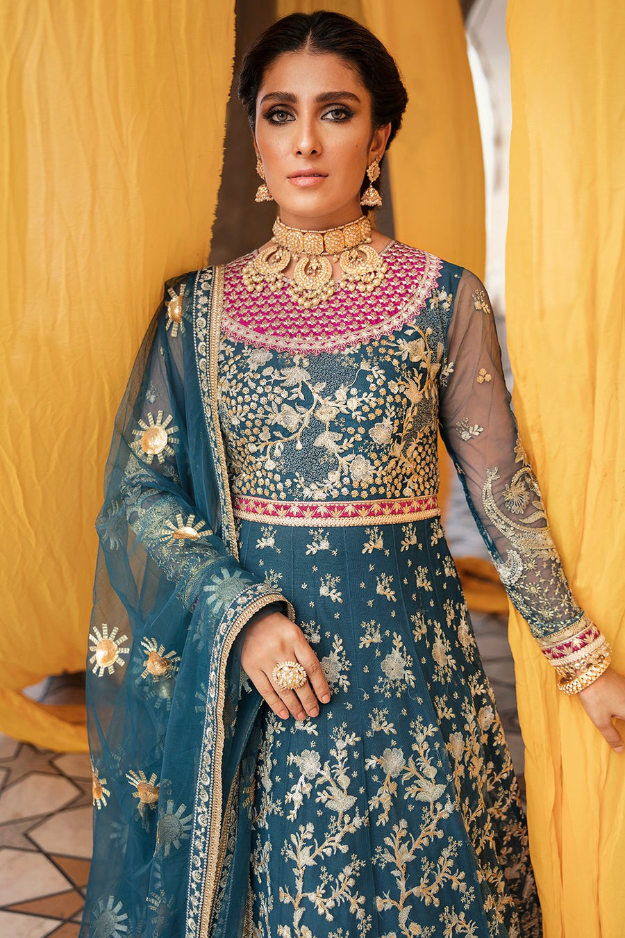 GISELE Shagun Luxury Formal Unstitched 3PC Suit D-04 Zulfishan - FaisalFabrics.pk