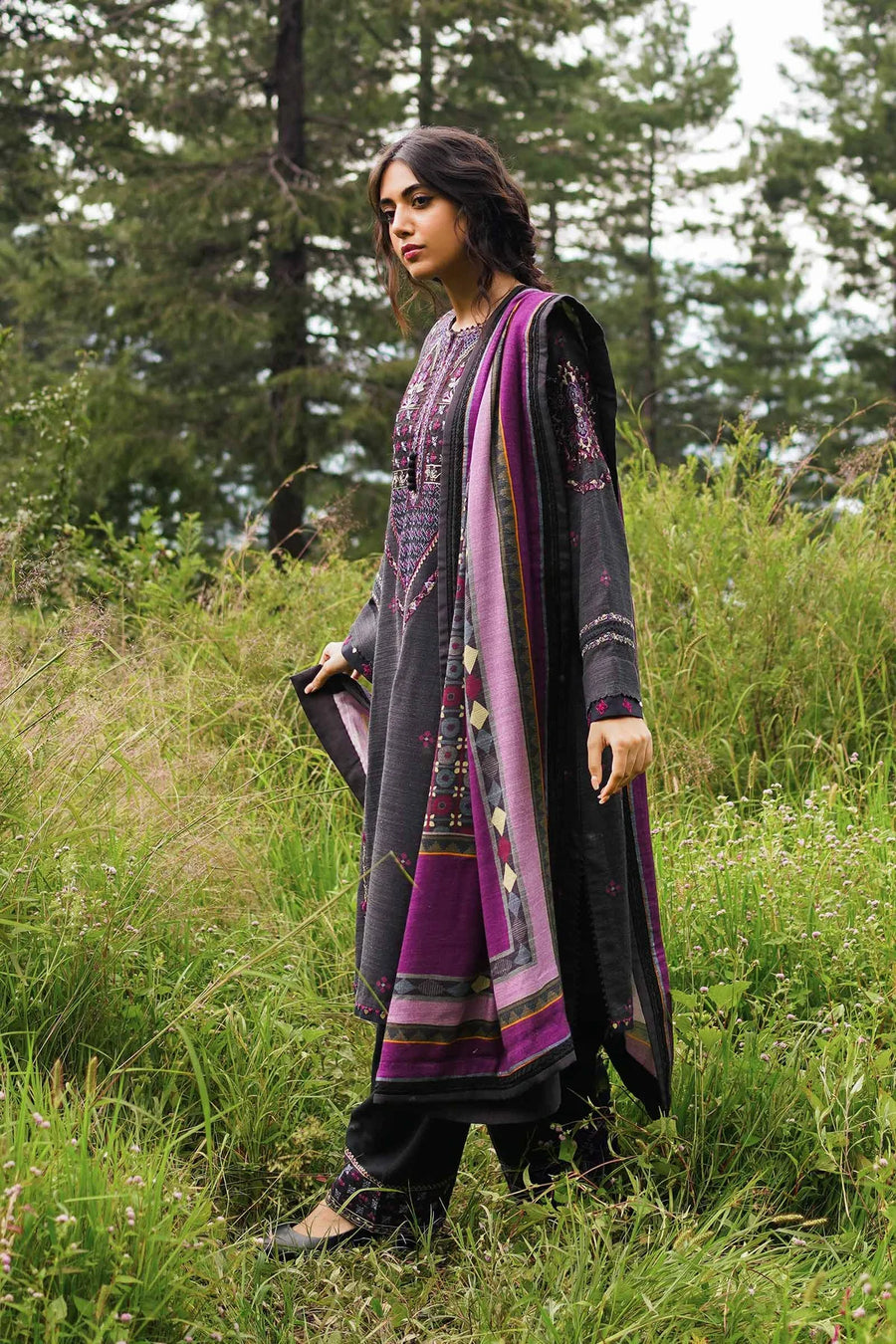 COCO by Zara Shahjahan Unstitched Embroidered 3Pc Suit D-5A