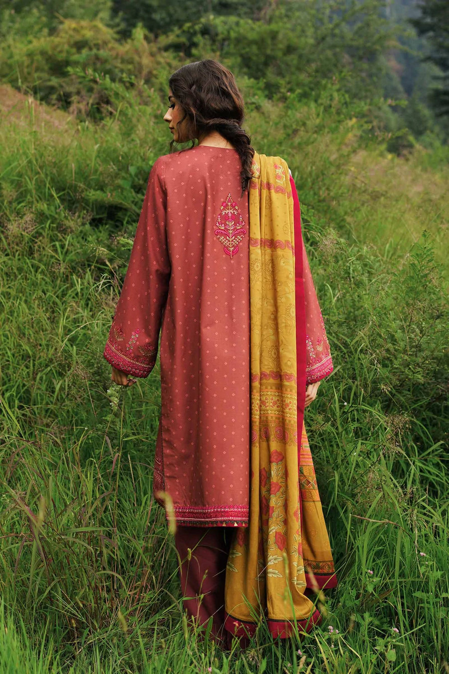 COCO by Zara Shahjahan Unstitched Embroidered 3Pc Suit D-7B