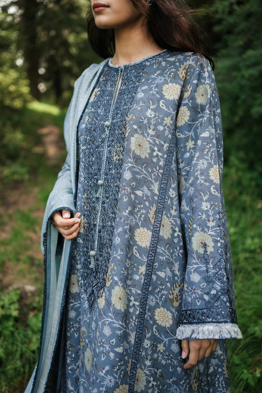 COCO by Zara Shahjahan Unstitched Embroidered 3Pc Suit D-8A