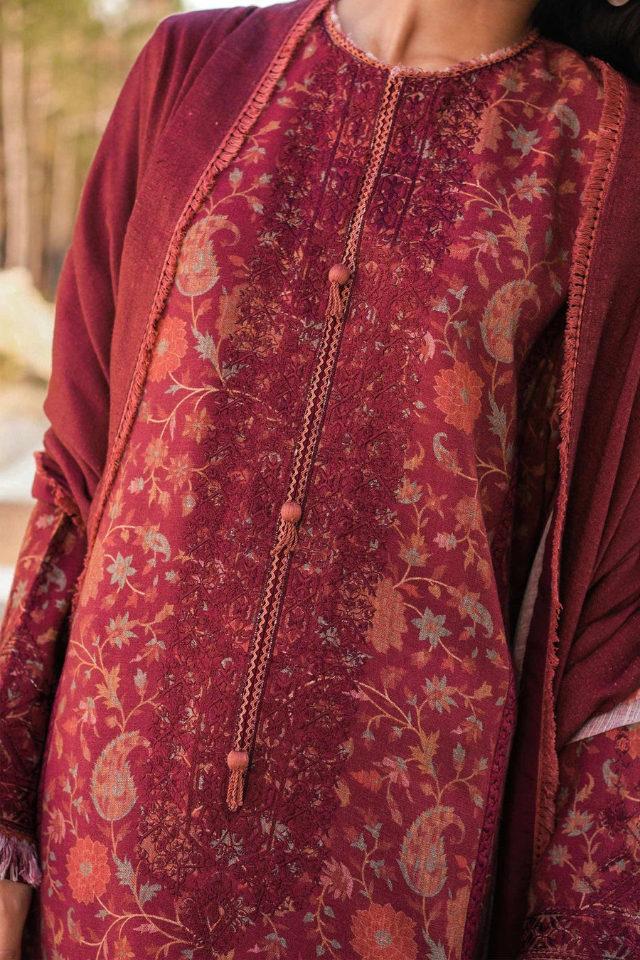 COCO by Zara Shahjahan Unstitched Embroidered 3Pc Suit D-8B