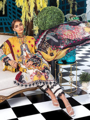 ZAHA Lawn Spring Summer 2020 3PC Embroidered Lawn Suit ZL20-01 Crina - FaisalFabrics.pk