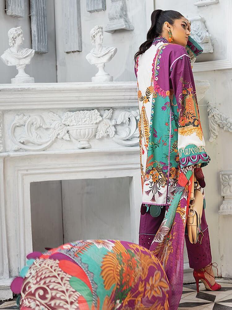 ZAHA Lawn Spring Summer 2020 2PC Embroidered Lawn Suit ZL20-02 Azalea - FaisalFabrics.pk