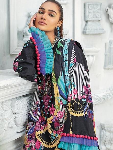 ZAHA Lawn Spring Summer 2020 3PC Embroidered Lawn Suit ZL20-06 Iris - FaisalFabrics.pk