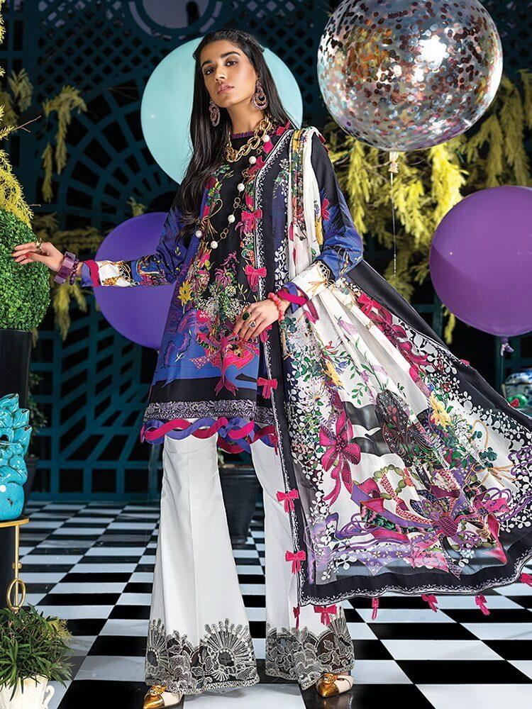 ZAHA Lawn Spring Summer 2020 3PC Embroidered Lawn Suit ZL20-10 Zavia - FaisalFabrics.pk