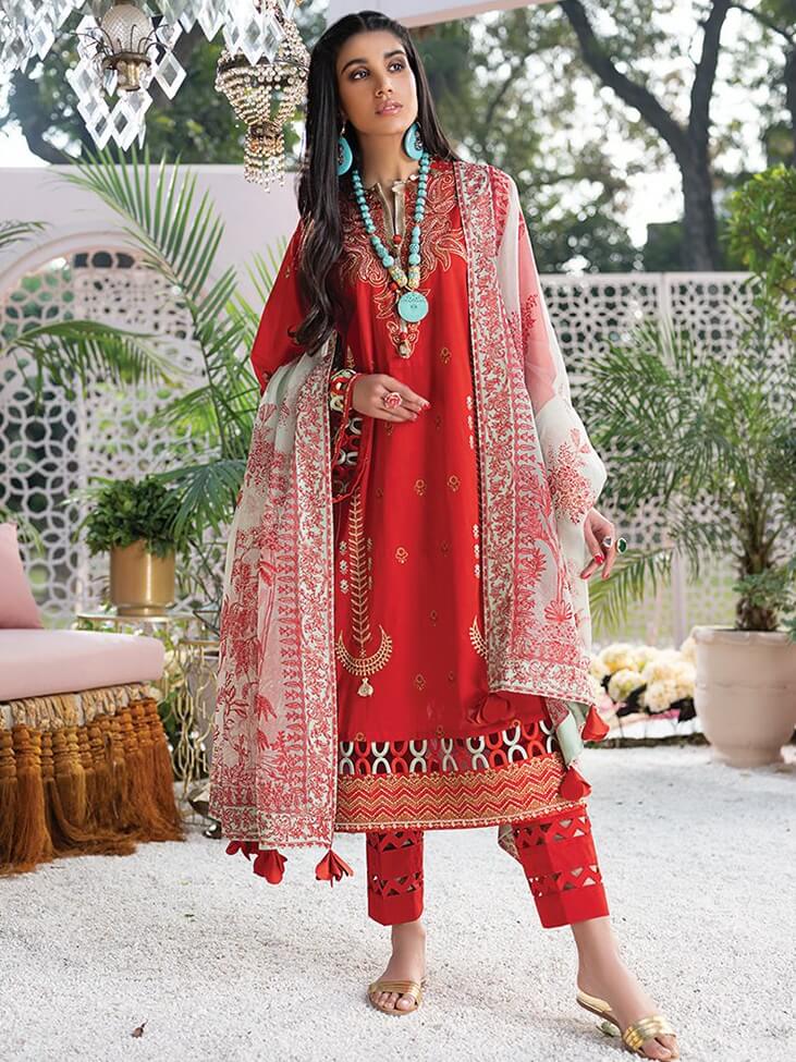 ZAHA Lawn Spring Summer 2020 3PC Embroidered Lawn Suit ZL20-26 Oriana - FaisalFabrics.pk