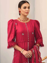 Zara Ali Modal Embroidered 3Pc Suit with Trip Viscose Shawl ZA-W-05 - FaisalFabrics.pk