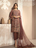 Zarif Mah e Gul Luxury Chiffon 3Pc Suit Wedding Collection ZW-09 Dastoor - FaisalFabrics.pk