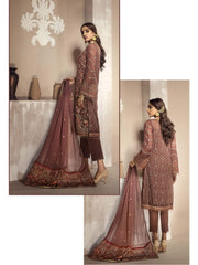 Zarif Mah e Gul Luxury Chiffon 3Pc Suit Wedding Collection ZW-09 Dastoor - FaisalFabrics.pk