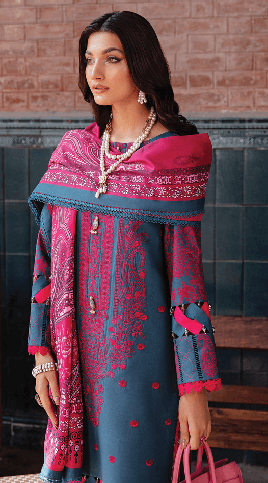 Rang Rasiya Safarnama Embroidered Khaddar Unstitched 3Pc D-02 Zeenat